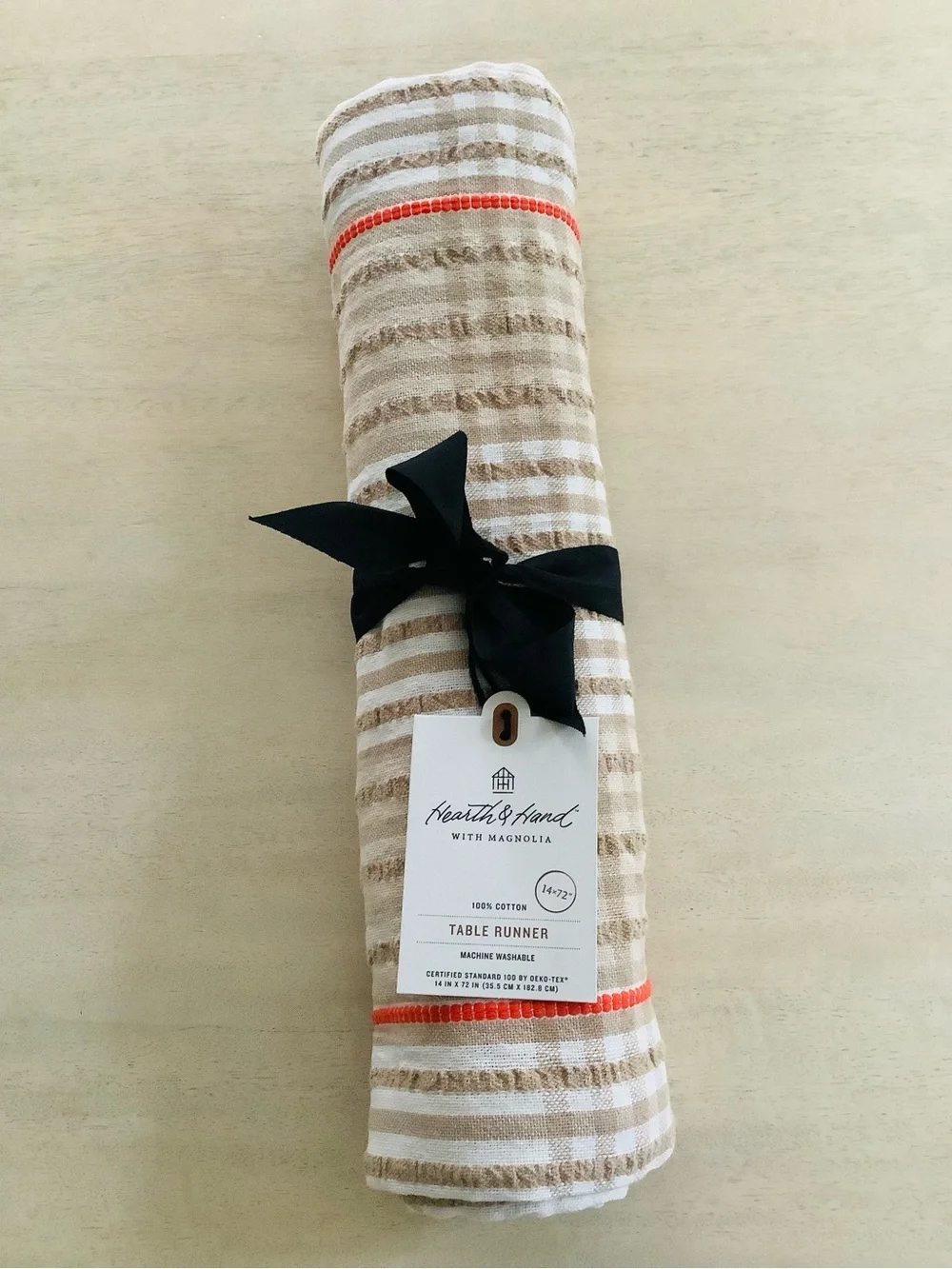 Hearth & Hand Magnolia 72” x 14” Gingham Table Runner